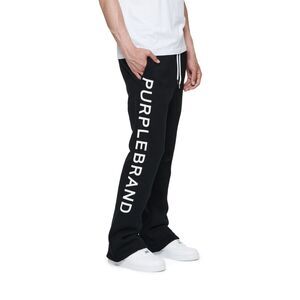 PURPLE BRAND Sweatpants Mens Medium Black Pull On Flare Leg Logo Casual $245